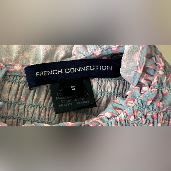 French Connection Elao Verona Crepe Mini Dress in Forget Me Not Combo - Picture 3 of 10